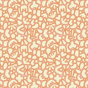 pink orange and yellow shapes - small 
