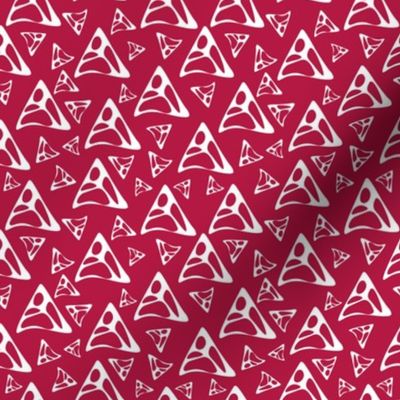 Abstract Triangle Shapes| Red on White RWB Patriotic | 4 inch ditsy
