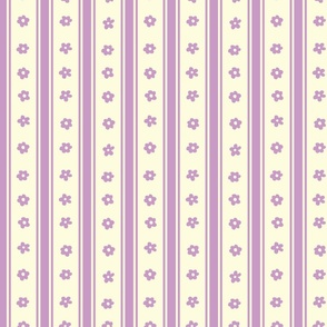 Pastel purple boho classic stripes girls room lilac mauve cream background