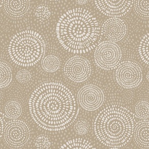 Sabbia Beige Swirling  Brushstrokes Spiral Small Scale