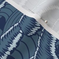 Stormy Waves - admiral blue, classic navy