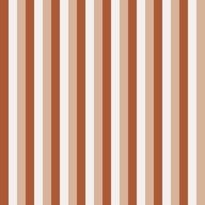 Scandi Stripes - Brown Cream