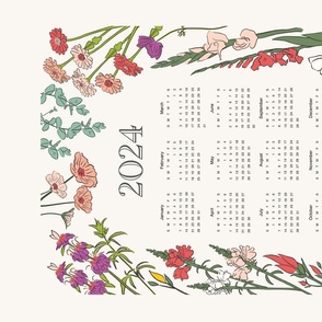 Floral 2024 Calendar Small Town Blooms