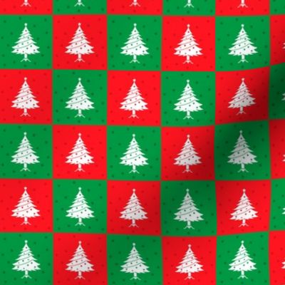 Retro Style Christmas Trees Pattern 