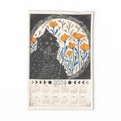 Moonlit Kitty Calendar 2024