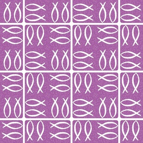Purple / Fishers of Men Tile  / Medium Scale