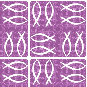 Purple / Fishers of Men Tile / Large Scale