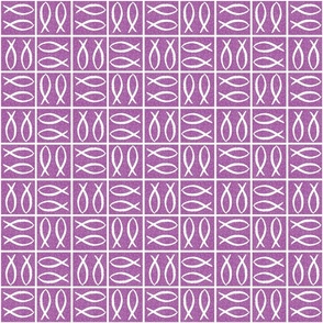 Purple / Fishers of Men / Alernating tile / Small Scale