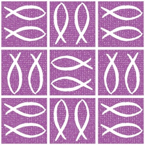 Purple / Fishers of Men / Alernating tile / Large Scale
