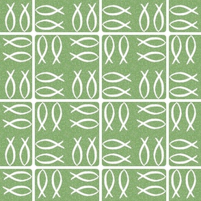 Green/ Fishers of Men Tile / Medium Scale