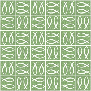 
Green / Fishers of Men / Alernating tile / Medium Scale