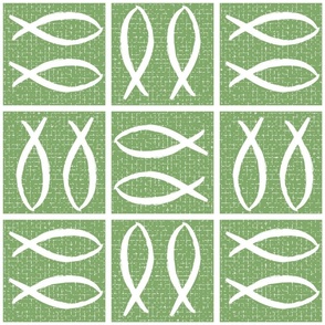 Green / Fishers of Men / Alernating tile / Large Scale