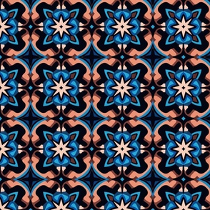 Barroco-Blue Escher Blooms