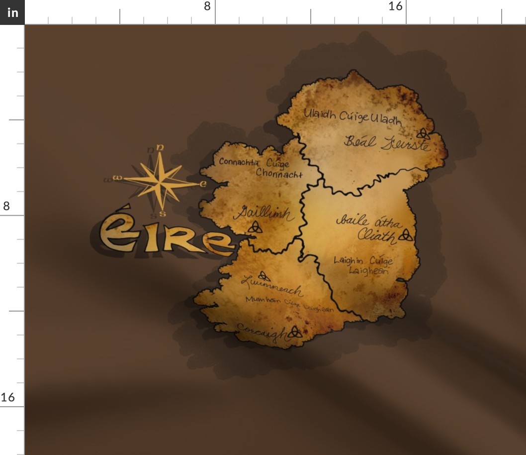 Antique Map of Ireland (As Gaeilge)