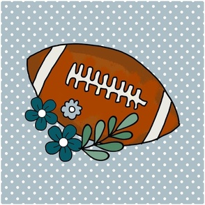18x18 Panel Team Spirit Footballs Flowers and Polkadots in Philadelphia Eagles Colors Midnight Green Black Silver for DIY Throw Pillow Cushion Cover or Tote Bag