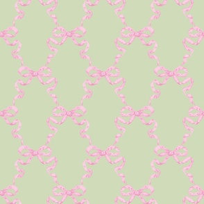 Hannah Ribbon Trellis Pink on CFDBB9