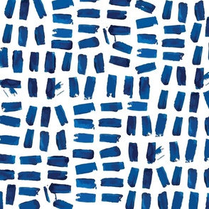 Jumbo - Blue Paint Strokes - Modern Abstract - Lines ©designsbyroochita