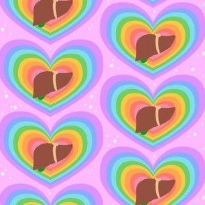 Rainbow Liver Hearts