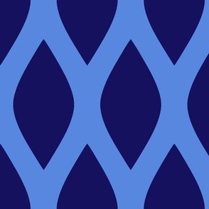 Lovely Lunes - XL – Geometric Mono Blue