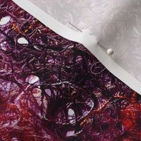 A tangle of leftover embroidery threads, abstract art and textures for textile and fiber art Deep cerise and purple and pinks