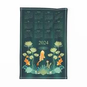 Fish Pond in Sun 2024 Wall Hanging Calendar