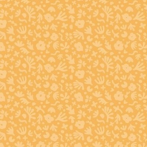 Wiggle Room Boho Bouquet Apricot on Dark Apricot Small Scale