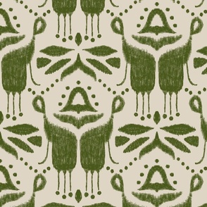 Ikat motifs green