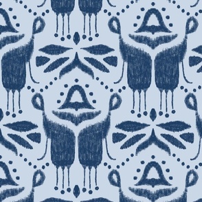 Ikat motifs blue