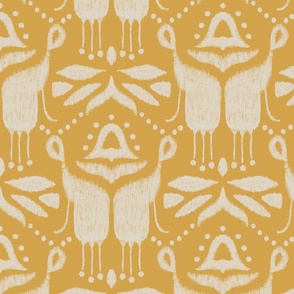 Ikat motifs white and yellow