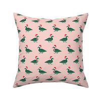 Christmas Ducks - Santa hats & Scarfs - pink - LAD23