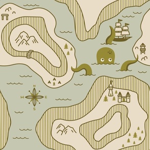 kid's mythical adventure map