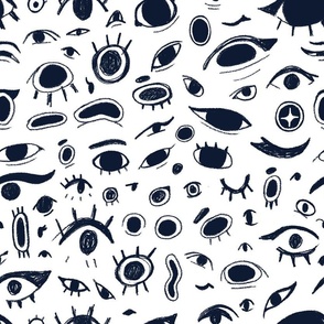 Anime Eyes Fabric, Wallpaper and Home Decor