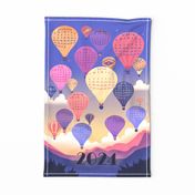 Balloon Fiesta - 2024 Calendar - pink, purple and blue