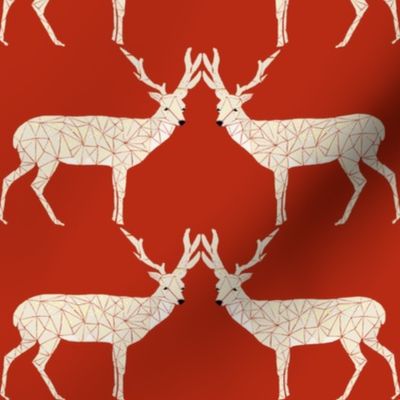 Christmas Deer - Dark Red