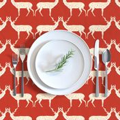 Christmas Deer - Dark Red