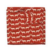 Christmas Deer - Dark Red