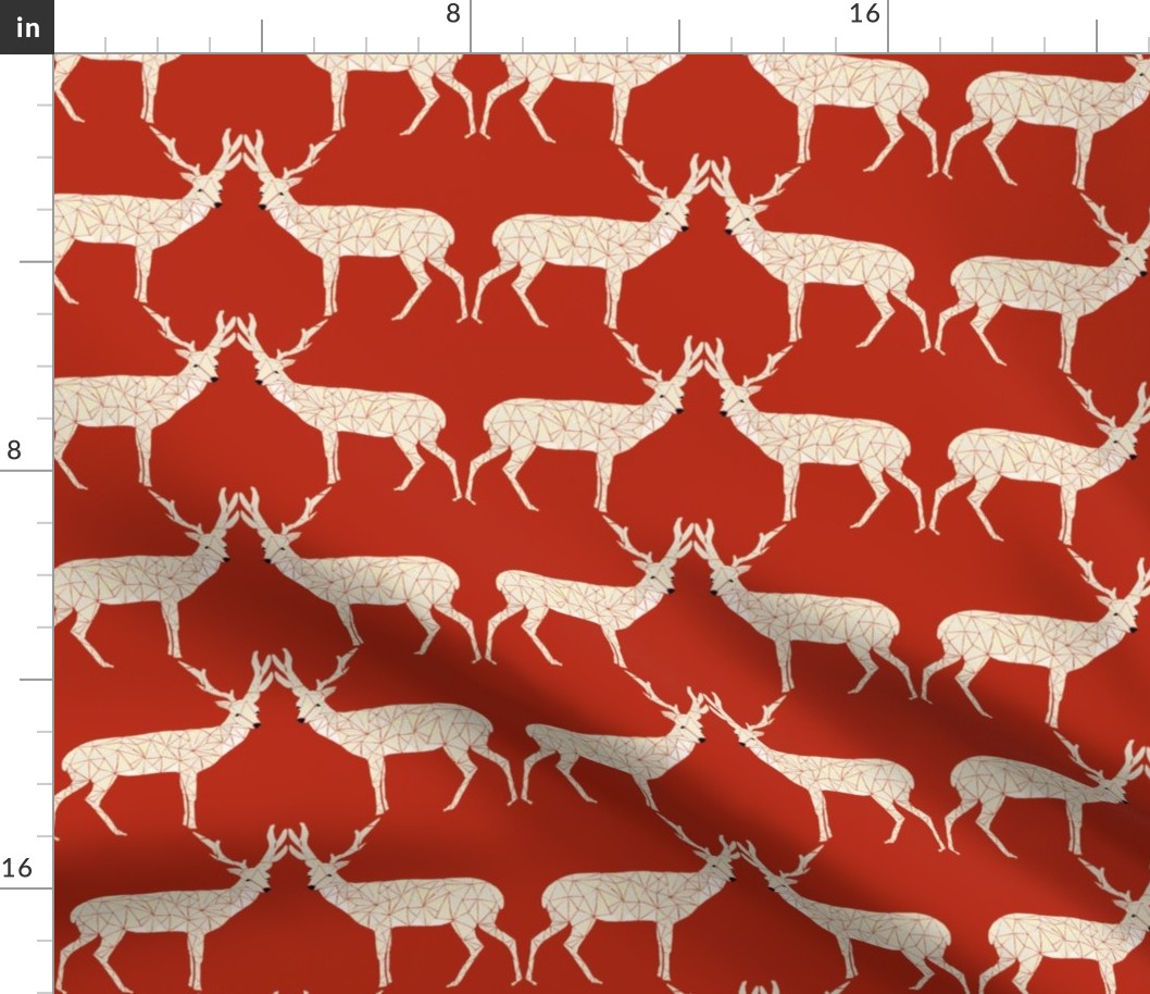 Christmas Deer - Dark Red