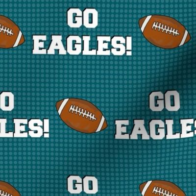 Large Scale Team Spirit Football Go Eagles! Philadelphia Colors Midnight Green Silver White 