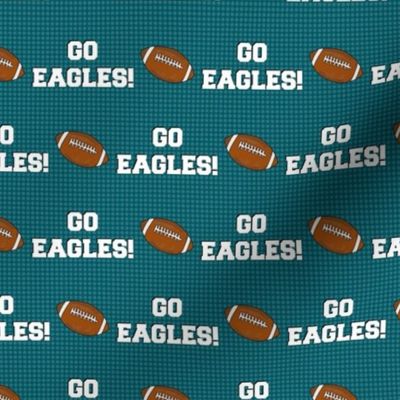 Medium Scale Team Spirit Football Go Eagles! Philadelphia Colors Midnight Green Silver White 