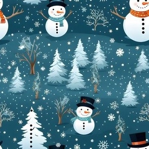 Snowmen in the Forest