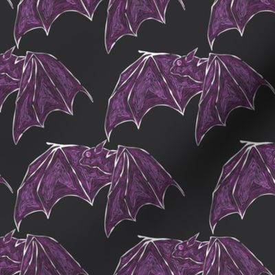 Linocut Bats