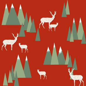 Christmas Deer - Woodland