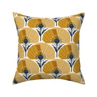 6" Motif Large / Half Poppy / Ochre Yellow