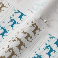 Cute Retro Reindeer Christmas Pattern