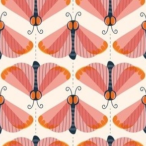 3" Motif  Medium / Melody Moths / Pink Orange