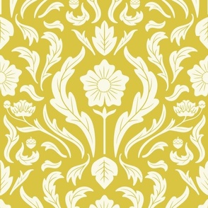 Floral Damask - Yellow