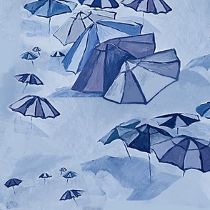Beach Umbrellas in Blue
