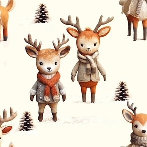 Reindeer Felt Toy Print