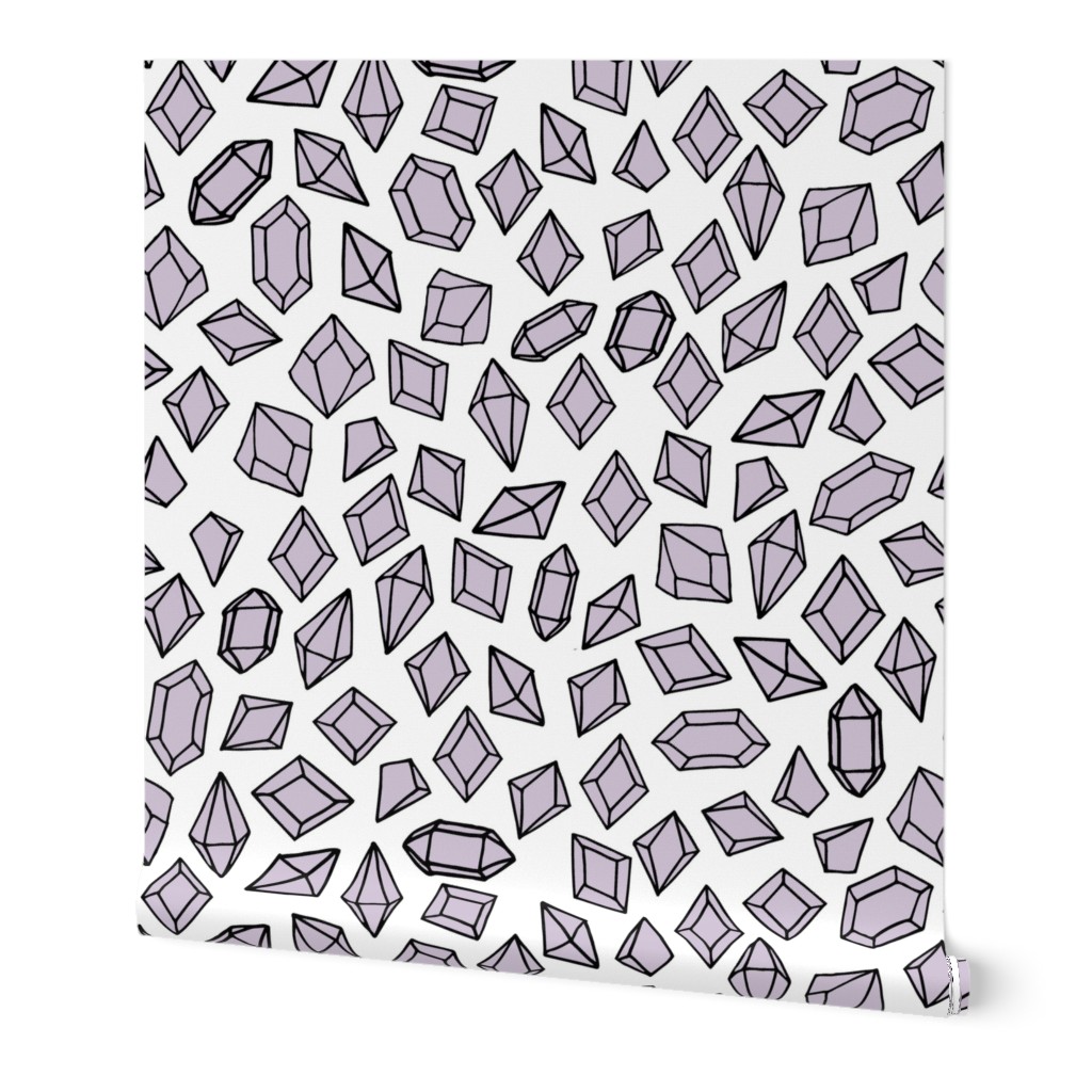 crystals // purple lilac crystal gems fabric girls gemstones