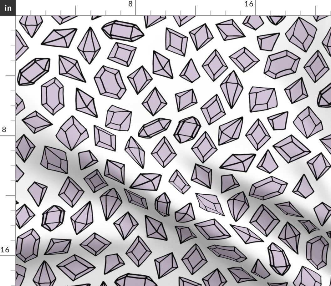 crystals // purple lilac crystal gems fabric girls gemstones